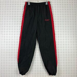 FUBU 90s Track Pants Medium Blue Red Black Hip‎ Hop Baggy Pockets Workout Set